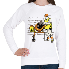 PRINTFASHION Betonkeverős - Női pulóver - Fehér női pulóver, kardigán