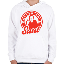 PRINTFASHION Better Call Saul  - Gyerek kapucnis pulóver - Fehér gyerek pulóver, kardigán