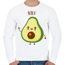 PRINTFASHION (Better) half - Férfi pulóver - Fehér férfi pulóver, kardigán