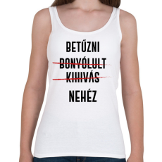PRINTFASHION Betűzni nehéz - Női atléta - Fehér