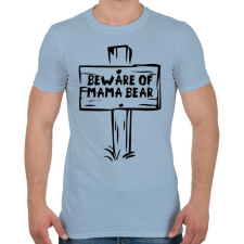 PRINTFASHION Beware of mama bear - Férfi póló - Világoskék férfi póló