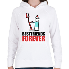 PRINTFASHION BFF - Női kapucnis pulóver - Fehér