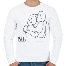 PRINTFASHION BFF - Vonalas minta - Férfi pulóver - Fehér férfi pulóver, kardigán