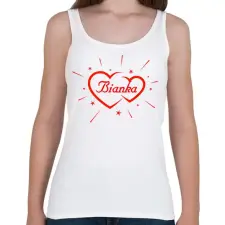 PRINTFASHION Bianka - Női atléta - Fehér női trikó