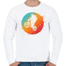 PRINTFASHION Bicajos asztronauta - Férfi pulóver - Fehér férfi pulóver, kardigán