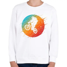 PRINTFASHION Bicajos asztronauta - Gyerek pulóver - Fehér