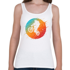 PRINTFASHION Bicajos asztronauta - Női atléta - Fehér női trikó