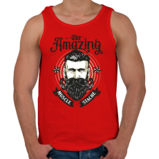 PRINTFASHION Bicepszbajusz - Férfi atléta - Piros