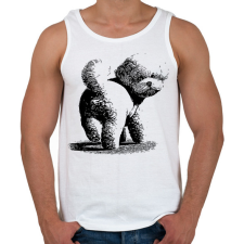 PRINTFASHION Bichon kutyás minta - Férfi atléta - Fehér atléta, trikó