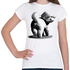 PRINTFASHION Bichon kutyás minta - Női póló - Fehér