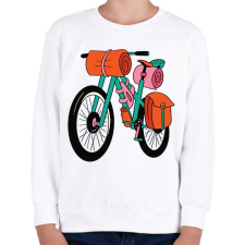 PRINTFASHION Bicikli - Gyerek pulóver - Fehér gyerek pulóver, kardigán