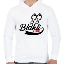 PRINTFASHION Bicikli Klub - Férfi kapucnis pulóver - Fehér férfi pulóver, kardigán