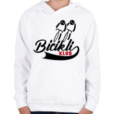 PRINTFASHION Bicikli Klub - Gyerek kapucnis pulóver - Fehér