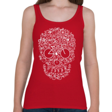 PRINTFASHION Bicikli koponya - Női atléta - Cseresznyepiros