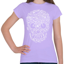 PRINTFASHION Bicikli koponya - Női póló - Viola női póló