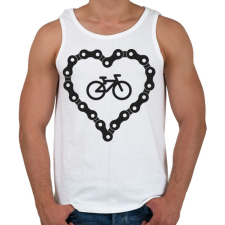PRINTFASHION Bicikli love - Férfi atléta - Fehér atléta, trikó