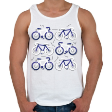 PRINTFASHION Biciklik - Férfi atléta - Fehér