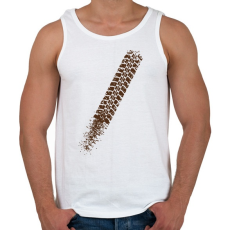 PRINTFASHION Biciklinyom - Férfi atléta - Fehér