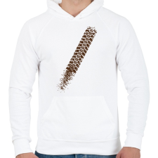 PRINTFASHION Biciklinyom - Férfi kapucnis pulóver - Fehér férfi pulóver, kardigán