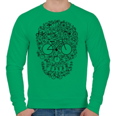 PRINTFASHION Biciklis koponya - Férfi pulóver - Zöld