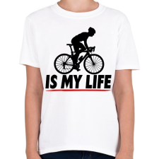 PRINTFASHION Biciklis póló - Gyerek póló - Fehér gyerek póló