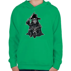 PRINTFASHION Biciklis Vendetta - Gyerek kapucnis pulóver - Zöld