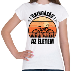 PRINTFASHION Biciklizés az életem - Női póló - Fehér