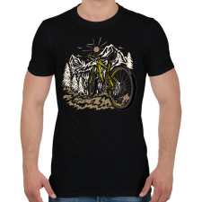 PRINTFASHION Biciklizés - Férfi póló - Fekete férfi póló