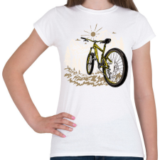 PRINTFASHION Biciklizés - Női póló - Fehér női póló