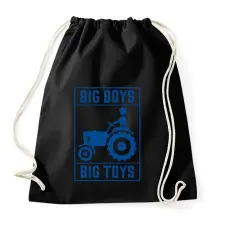PRINTFASHION Big boys big toys - traktoros - Sportzsák, Tornazsák - Fekete tornazsák