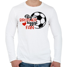 PRINTFASHION Big brother biggest fan - Férfi hosszú ujjú póló - Fehér férfi póló
