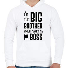 PRINTFASHION Big brother boss - Férfi kapucnis pulóver - Fehér