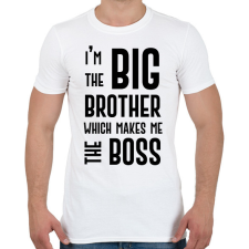 PRINTFASHION Big brother boss - Férfi póló - Fehér férfi póló