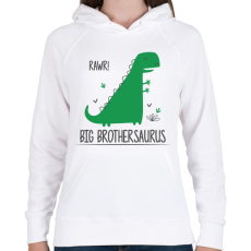 PRINTFASHION Big brothersaurus - Női kapucnis pulóver - Fehér