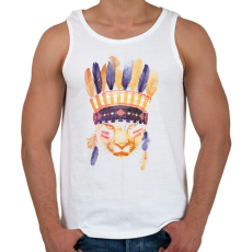 PRINTFASHION Big cheaf - Férfi atléta - Fehér
