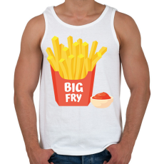 PRINTFASHION Big Fry - Nagy tesó - Férfi atléta - Fehér