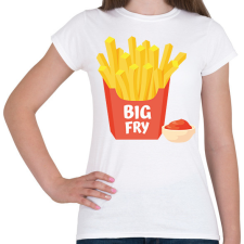 PRINTFASHION Big Fry - Nagy tesó - Női póló - Fehér női póló