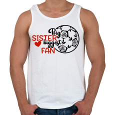 PRINTFASHION Big sister biggest fan - Férfi atléta - Fehér