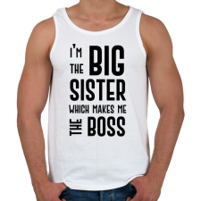 PRINTFASHION Big sister boss - Férfi atléta - Fehér atléta, trikó