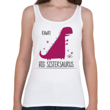PRINTFASHION Big Sistersaurus - Női atléta - Fehér női trikó