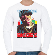 PRINTFASHION Biggie Smalls - Férfi pulóver - Fehér férfi pulóver, kardigán