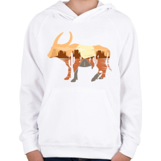 PRINTFASHION Bika - Gyerek kapucnis pulóver - Fehér