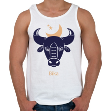 PRINTFASHION Bika minta - Férfi atléta - Fehér atléta, trikó
