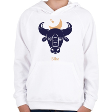 PRINTFASHION Bika minta - Gyerek kapucnis pulóver - Fehér gyerek pulóver, kardigán