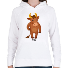 PRINTFASHION Bika - Női kapucnis pulóver - Fehér