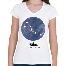 PRINTFASHION Bika - Női V-nyakú póló - Fehér női póló