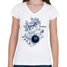 PRINTFASHION bika - Női V-nyakú póló - Fehér női póló