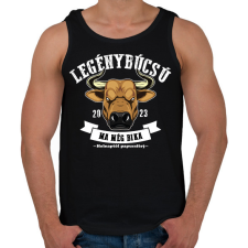 PRINTFASHION Bika voltam - papucs leszek! - Férfi atléta - Fekete atléta, trikó