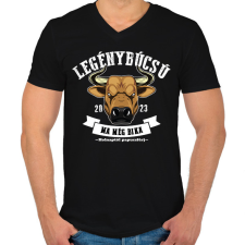 PRINTFASHION Bika voltam - papucs leszek! - Férfi V-nyakú póló - Fekete férfi póló