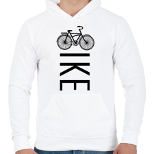 PRINTFASHION Bike - Biciklis - Férfi kapucnis pulóver - Fehér férfi pulóver, kardigán